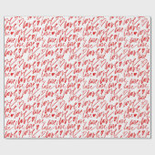 Charmante handgeschreven liefde cadeaupapier (Vlak)