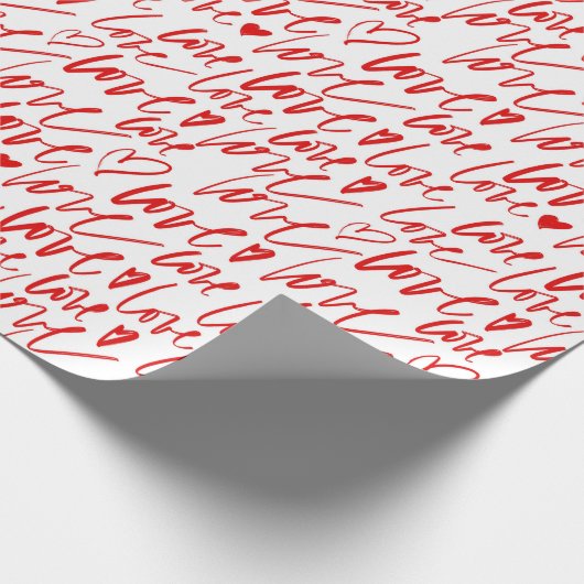 Charmante handgeschreven liefde cadeaupapier (Hoek)