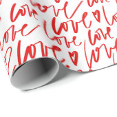 Charmante handgeschreven liefde cadeaupapier (Rol Hoek)