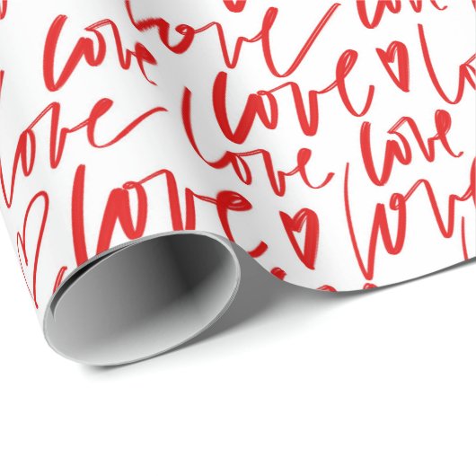 Charmante handgeschreven liefde cadeaupapier (Rol Hoek)