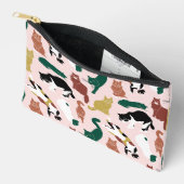 Charmante handgetekende katten op roze achtergrond etui (Open)