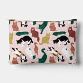Charmante handgetekende katten op roze achtergrond etui (Voorkant)