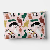 Charmante handgetekende katten op roze achtergrond etui (Achterkant)