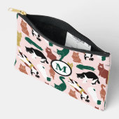 Charmante handgetekende katten op roze achtergrond etui (Open)