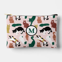 Charmante handgetekende katten op roze achtergrond etui