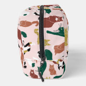 Charmante handgetekende katten op roze achtergrond toilettasje (Rechts)