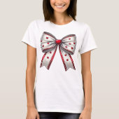 Charmante Hart Bow T-shirt (Voorkant)