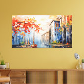 Charmante haven van Wall Art Canvas Afdruk (Insitu (Woonkamer))