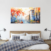 Charmante haven van Wall Art Canvas Afdruk (Insitu (Slaapkamer))