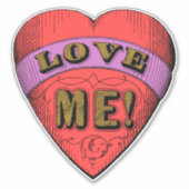 Charmante  Heart Badge Sticker - Love Me (Voorkant)