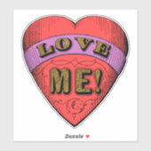 Charmante  Heart Badge Sticker - Love Me (Vel)