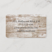 Charmante hedendaagse houttextuur shamrock bladere visitekaartje (Achterkant)