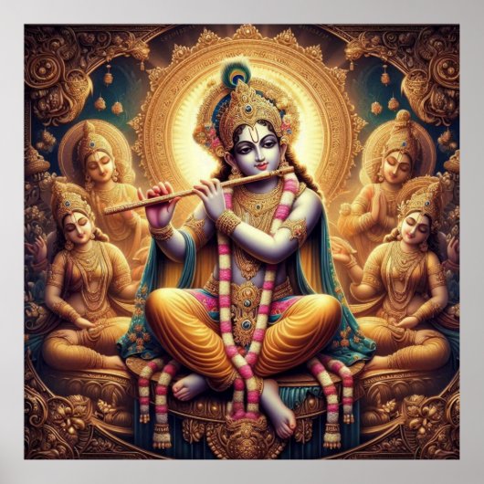 Charmante heldere gedetailleerde Murlimanohar Sri  Poster (Voorkant)