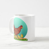 Charmante Hen en Chicks Boerderij Mok (Voorkant links)