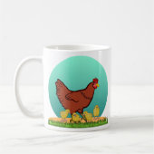 Charmante Hen en Chicks Boerderij Mok (Links)