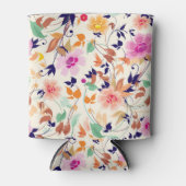 Charmante herfst gekleurde bloemen blikjeskoeler (Voorkant)