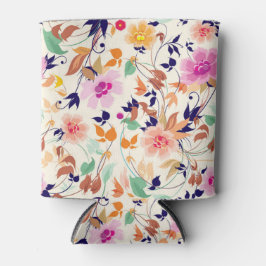 Charmante herfst gekleurde bloemen blikjeskoeler