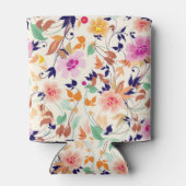 Charmante herfst gekleurde bloemen blikjeskoeler (Achterkant)