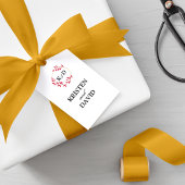 Charmante Herfst Leaf Monogram bruiloft Cadeaulabel