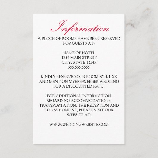 Charmante Herfst Leaf Monogram bruiloft Informatiekaartje (Voorkant)