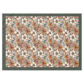 Charmante herfst terracotta witte bloemen salie tafelkleed (Voorkant (Horizontaal))