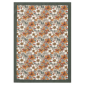 Charmante herfst terracotta witte bloemen salie tafelkleed (Voorkant)
