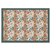Charmante herfst terracotta witte bloemen salie tafelkleed (Voorkant (Horizontaal))