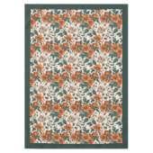 Charmante herfst terracotta witte bloemen salie tafelkleed (Voorkant)