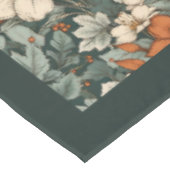 Charmante herfst terracotta witte bloemen salie tafelkleed (Gekanteld)