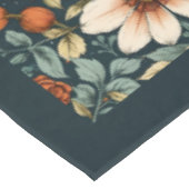 Charmante herfst terracotta witte bloemen salie tafelkleed (Gekanteld)