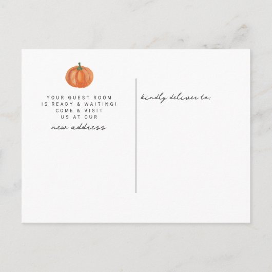 Charmante herfstdeur bewegende aankondiging (Achterkant)