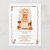 Charmante herfstdeur bewegende aankondiging (Voorkant)