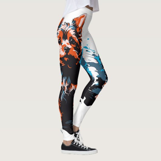 Charmante highlighting een Yorkshire Terrier Leggings (Rechts)