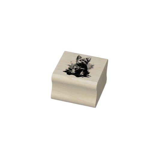 Charmante highlighting een Yorkshire Terrier Rubberstempel (Stempel)