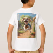 Charmante Hond Print T-Shirt voor Kinderen – Leuk, (Achterkant)