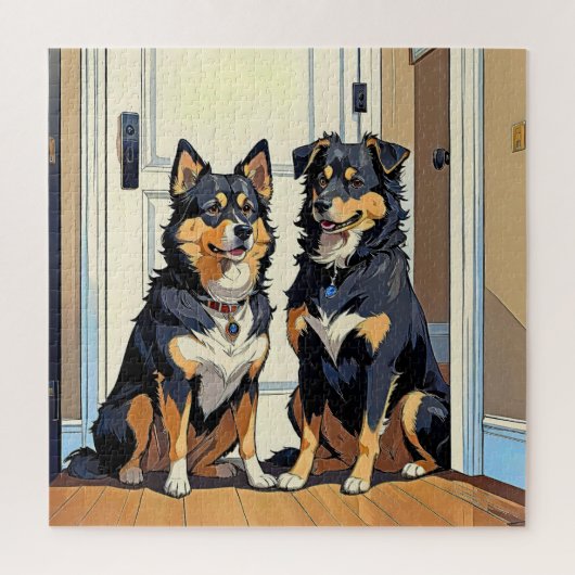 Charmante honden legpuzzel (Verticaal)