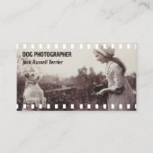 Charmante  hondenfotograaf met QR-code Visitekaartje (Voorkant)