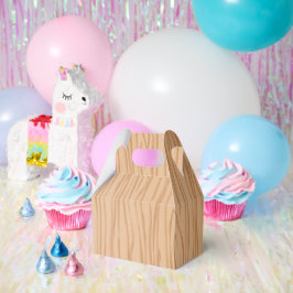 Charmante houten patroon feest gevel bedankdoosjes