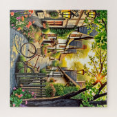 Charmante huisjes legpuzzel (Horizontaal)