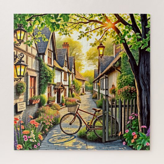 Charmante huisjes legpuzzel (Verticaal)