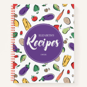 Charmante ingrediënten Doodles Recept Notitieboek