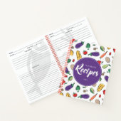 Charmante ingrediënten Doodles Recept Notitieboek (Binnen)