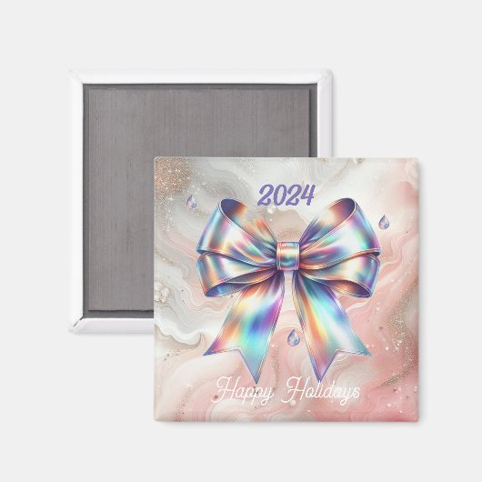 Charmante iriserende boog jaar accent magneet (Voorkant / Achterkant)