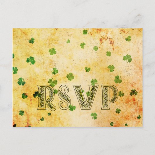 Charmante  IRISH rsvp Uitnodiging Briefkaart (Voorkant)