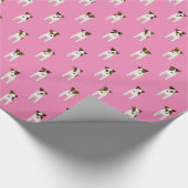 charmante Jack Russell Terriers roze of om het eve Cadeaupapier (Hoek)