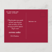 Charmante JOYEUX NOËL Typografie Pine Foto Uitnodiging Briefkaart (Achterkant)