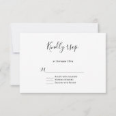 Charmante Kalligrafie Roze Aquarel Huwelijk RSVP Kaartje (Achterkant)