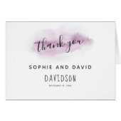 Charmante kalligrafie Waterverf Stroke Dank u (Voorkant Horizontaal)