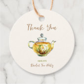 CHARMANTE kamille bruids thee party Bedankjes Labels (Voorkant)