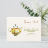 CHARMANTE kamille bruids thee party Bedankkaart (Staand voorkant)